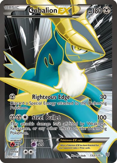 Cobalion EX ( Full Art) (133/135) [Black & White: Plasma Storm]