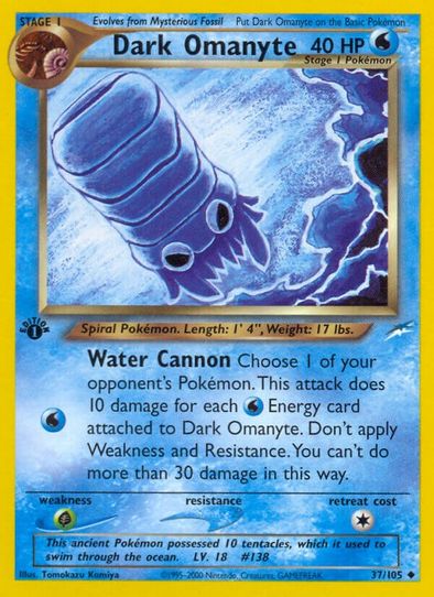 Dark Omanyte (37/105) [Neo Destiny]