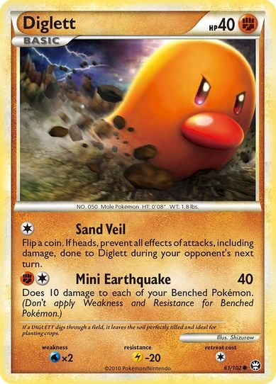 Diglett Solar Card Diglett Card