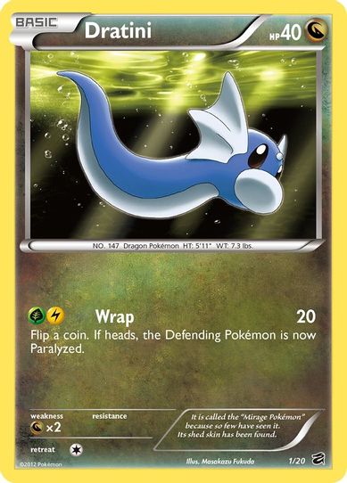 Dratini (1/20) [Black & White: Dragon Vault