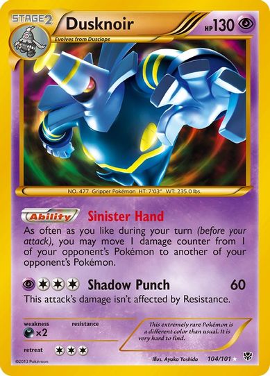 Dusknoir ( Secret Rare) (104/101) [Black & White: Plasma Blast]