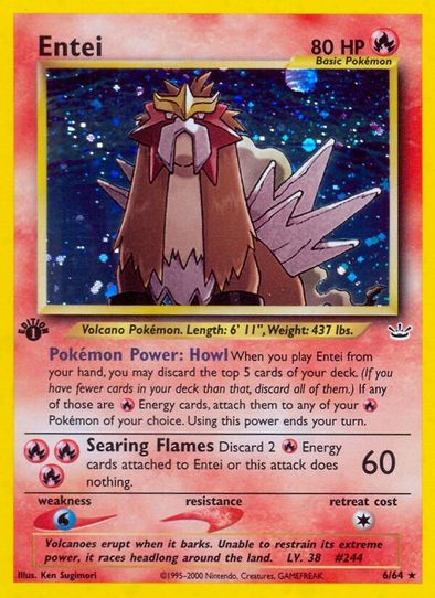 entei pokemon card 6 64 Rare Credit Card Credit Card Skin Anime Town Creations if it has any Pokmon TCG Entei Neo Revelation