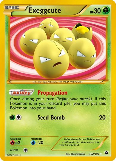 Exeggcute ( Secret Rare) (102/101) [Black & White: Plasma Blast]