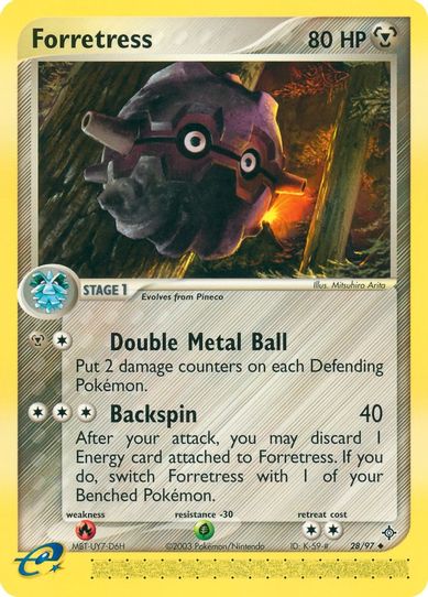 Forretress (28/97) [EX: Dragon]