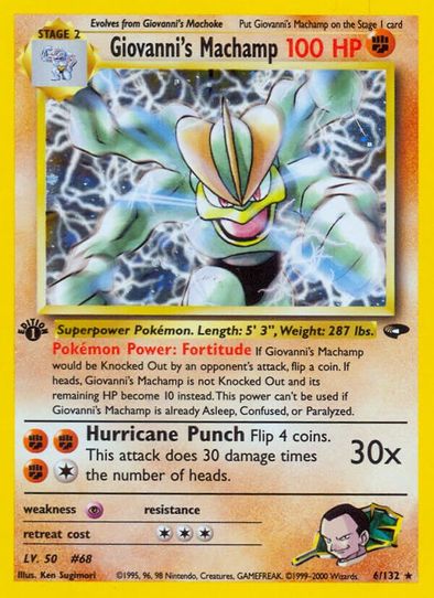 Giovanni's Machamp (6/132) [Gym Challenge]