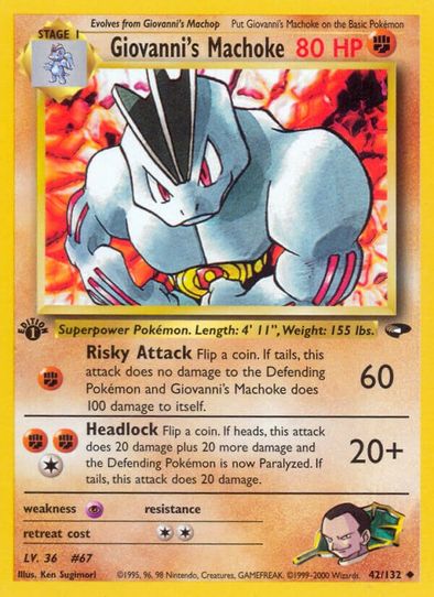 Giovanni's Machoke (42/132) [Gym Challenge]