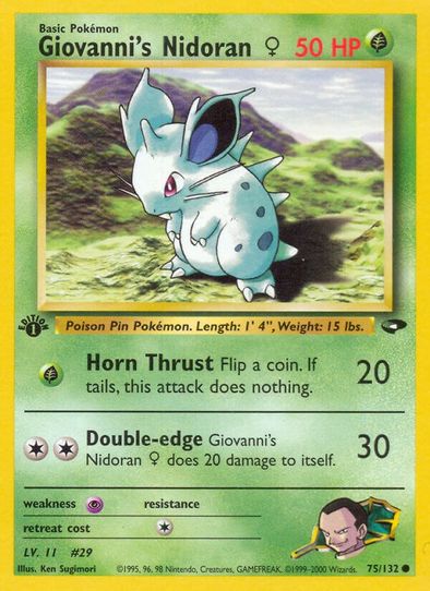 Giovanni's Nidoran F (75/132) [Gym Challenge]