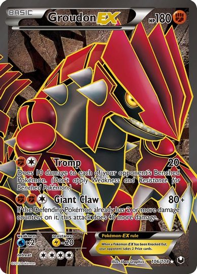 Groudon EX ( Full Art) (106/108) [Black & White: Dark Explorers]