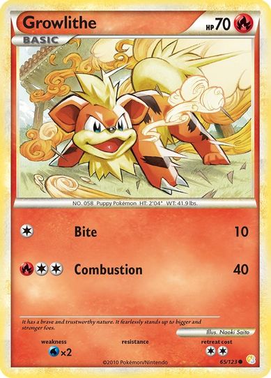 Growlithe (65/102) [HeartGold SoulSilver]