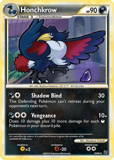 Honchkrow (16/90) [Heartgold & Soulsilver: Undaunted]