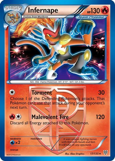 Infernape (Team Plasma) (17/135) [Black & White: Plasma Storm]