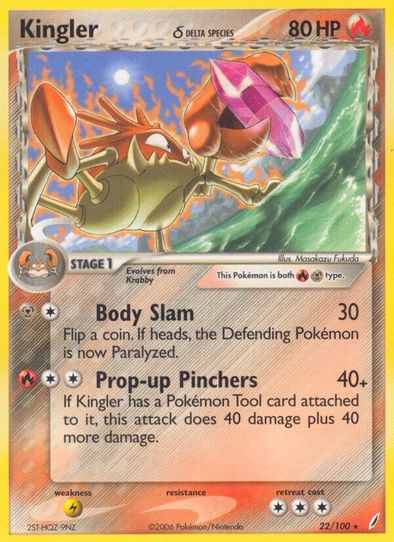 Kingler (Delta Species) (22/100) [EX: Crystal Guardians]