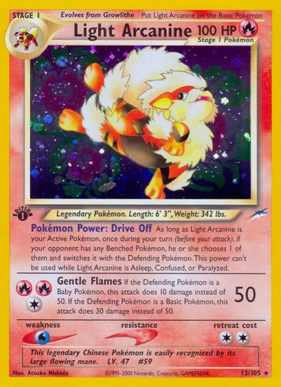 Light Arcanine (12/105) [Neo Destiny]