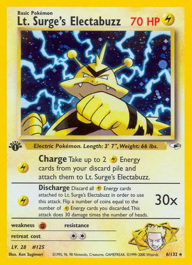 Lt. Surge's Electabuzz (6/132) [Gym Heroes]