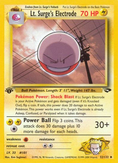 Lt. Surge's Electrode (52/132) [Gym Challenge]