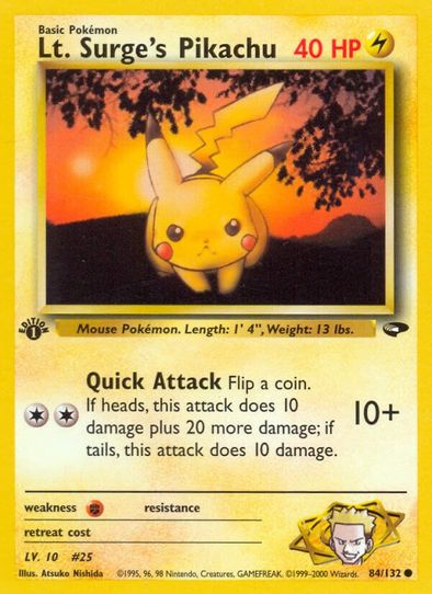 Lt. Surge's Pikachu (84/132) [Gym Challenge]