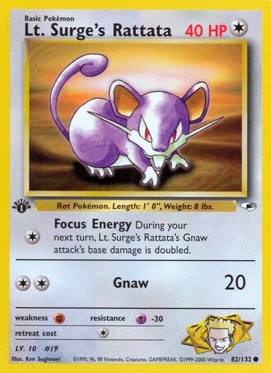 Lt. Surge's Rattata (82/132) [Gym Heroes]