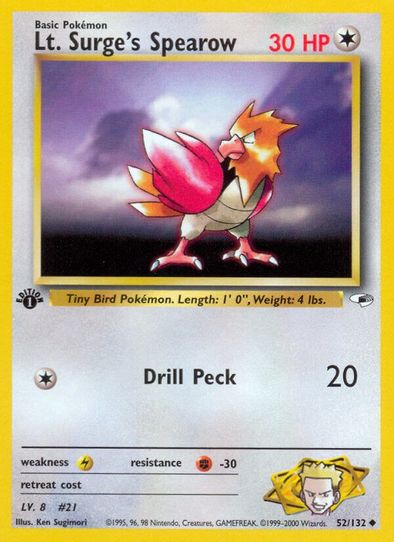 Lt. Surge's Spearow (52/132) [Gym Heroes]