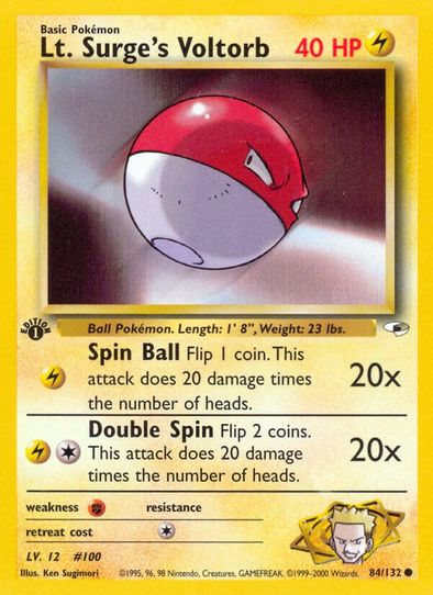 Lt. Surge's Voltorb (84/132) [Gym Heroes]