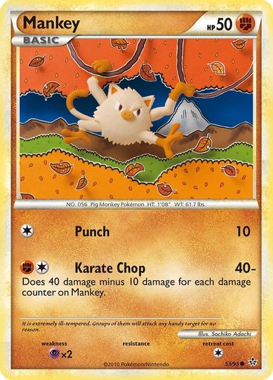 Mankey (53/95) [Heartgold & Soulsilver: Unleashed]