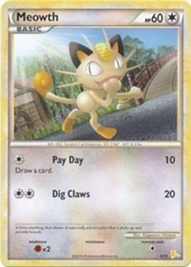 Meowth  (12/30) [HGSS Trainer Kit: Gyarados & Raichu]