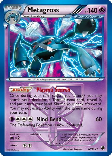 Metagross (Team Plasma) (52/90) [Plasma Freeze]