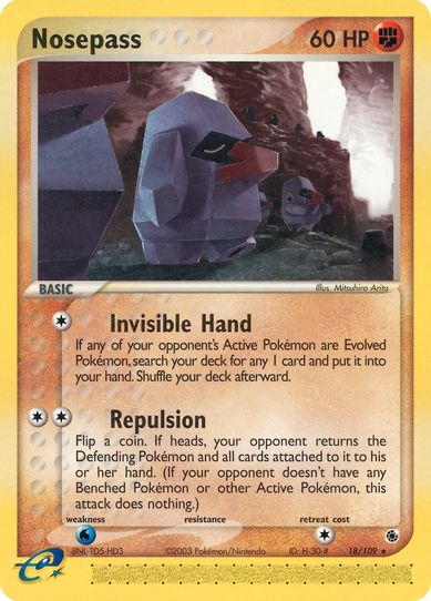 pokemon card nosepass Vintage Uncommon - Ex Deoxys Non-holo 42/107 - LP The item may be similar but not exactly the same as the image (e.g Nosepass Card Prices & Value