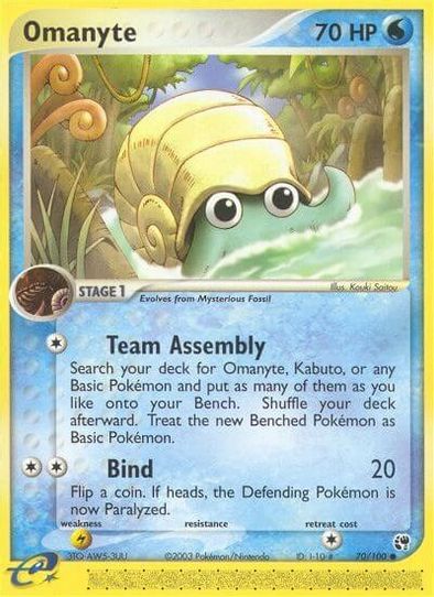 Omanyte (70/100) [EX: Sandstorm] – Pokemon Plug