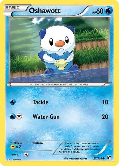 Oshawott (27/114) [Black and White]