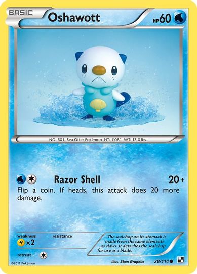 Oshawott (28/114) [Black and White]