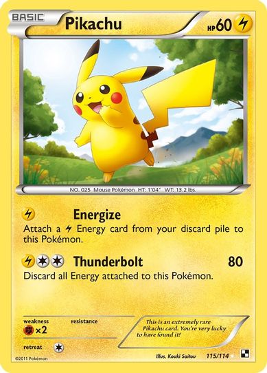Pikachu (115/114) [Black and White]