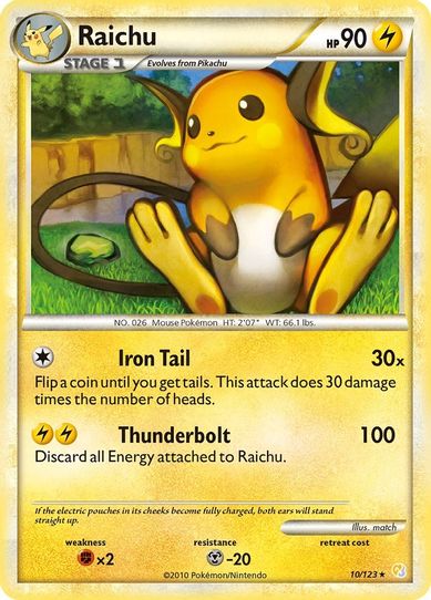 Raichu (10/102) [HeartGold SoulSilver]