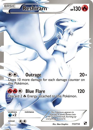 Reshiram ( Full Art) (113/114) [Black and White]
