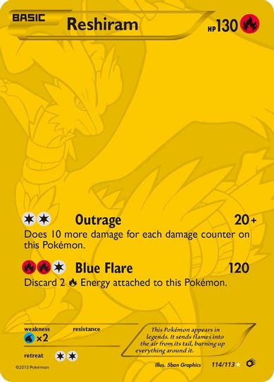 Reshiram ( Full Art Secret Rare) (114/113) [Legendary Treasures]