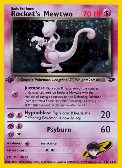 Rocket's Mewtwo (14/132) [Gym Challenge]