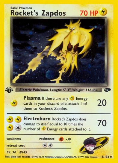 Rocket's Zapdos (15/132) [Gym Challenge]