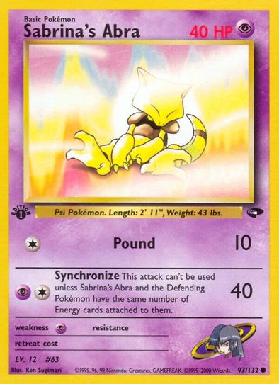 Sabrina's Abra (93/132) [Gym Challenge]