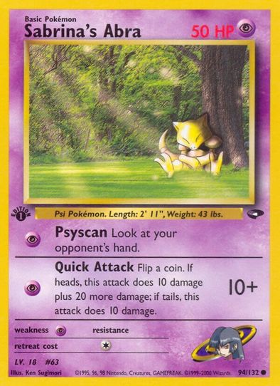 Sabrina's Abra (94/132) [Gym Challenge]