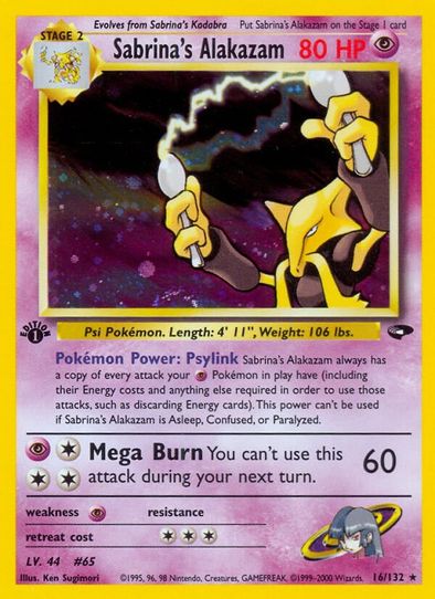 Sabrina's Alakazam (16/132) [Gym Challenge]
