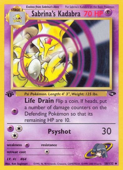 Sabrina's Kadabra (58/132) [Gym Challenge]