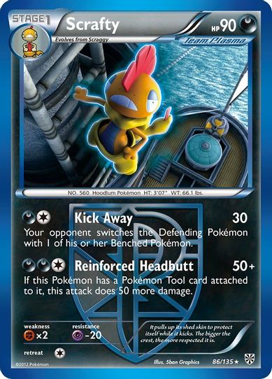 Scrafty (Team Plasma) (86/135) [Black & White: Plasma Storm]