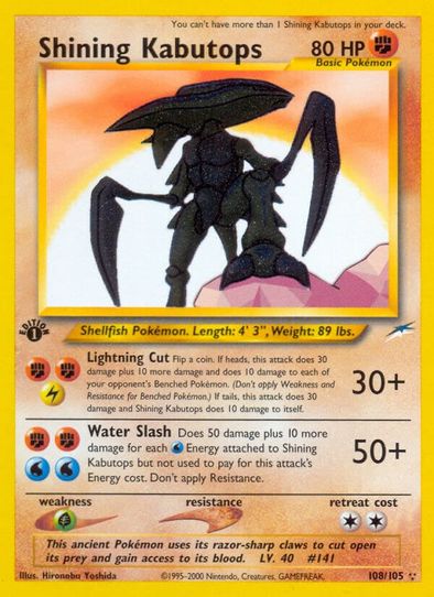 Shining Kabutops (108/105) [Neo Destiny]