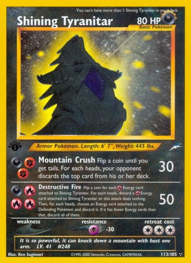 Shining Tyranitar (113/105) [Neo Destiny]