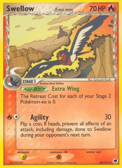pokemon card swellow Vintage Rare - EX Delta Species Non-Holo 32/113 Colorless Artist Swellow 157/182 Sv10: Destined Rivals