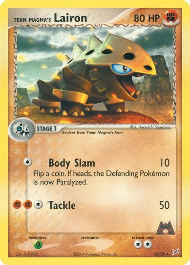 lairon pokemon card it comes protected in a tamper Pokemon Single Card EX TEAM
