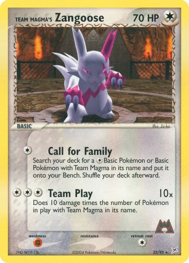 Team Magma's Zangoose (23/95) [EX: Team Magma Vs Team Aqua]