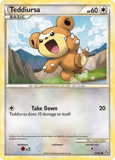 Teddiursa (65/95) [Heartgold & Soulsilver: Unleashed]