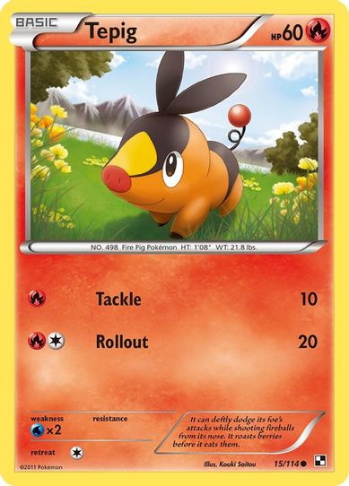 Tepig (15/114) [Black and White]