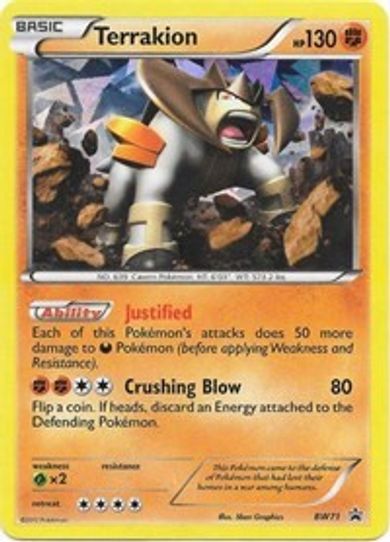 Terrakion - BW (BW71) [Black And White Promos]
