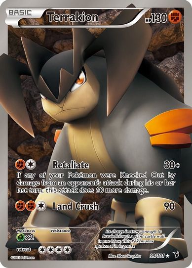 Terrakion ( Full Art) (99/101) [Black & White: Noble Victories]